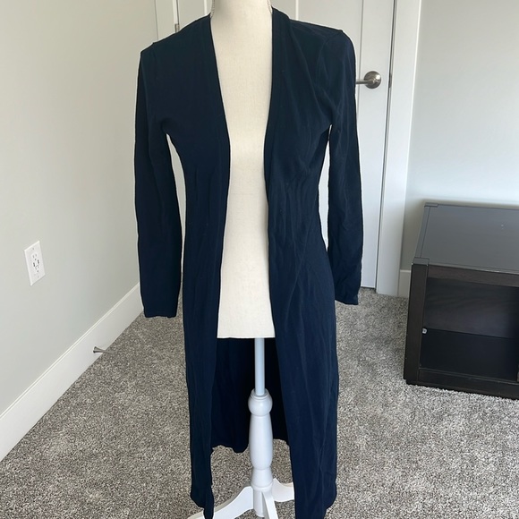 Long Ribbed Duster White House Black Market - Picture 2 of 6